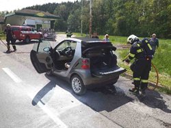 Požár osobního vozidla SMART