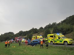 U Vizovic řidička vjela s vozidlem do příkopu