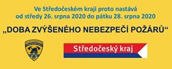 VÝSTRAHA – zvýšené nebezpečí vzniku požárů!