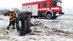 Řidiče překvapila v březnu sněhová nadílka