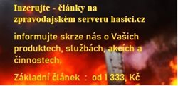 Inzerujte články na serveru hasici.cz