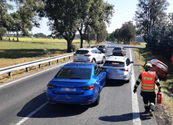 Hasiči  zasahovali u dopravních nehod i u požáru 