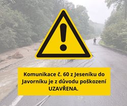 Pozor uzavřena komunikace 